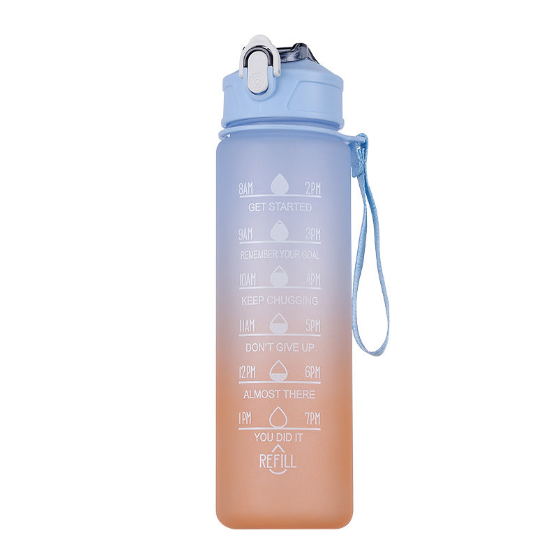 Large Capacity Sports Water Bottle with Straw - Portable Hydration Bottle