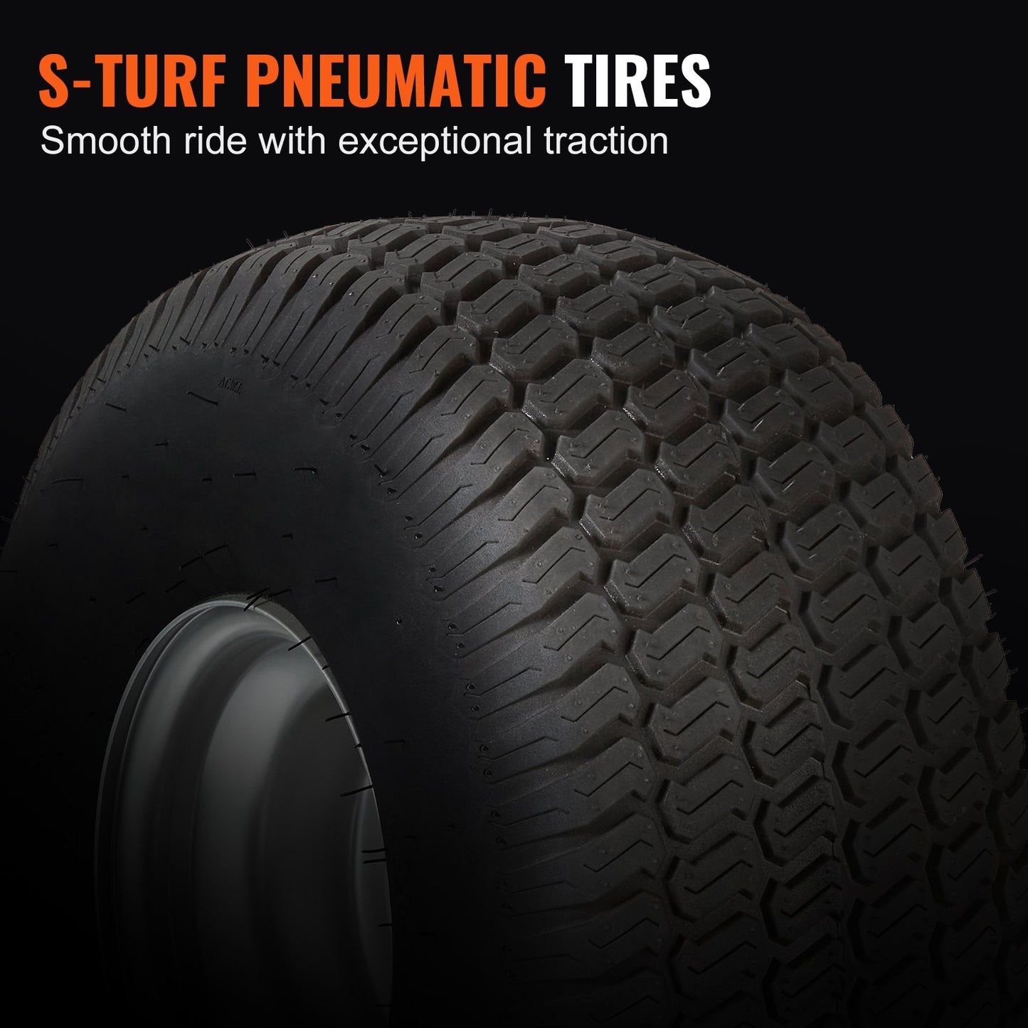20x8-8 Tubeless Lawn Mower Tires with Rim 2-Pack for Riding Mowers