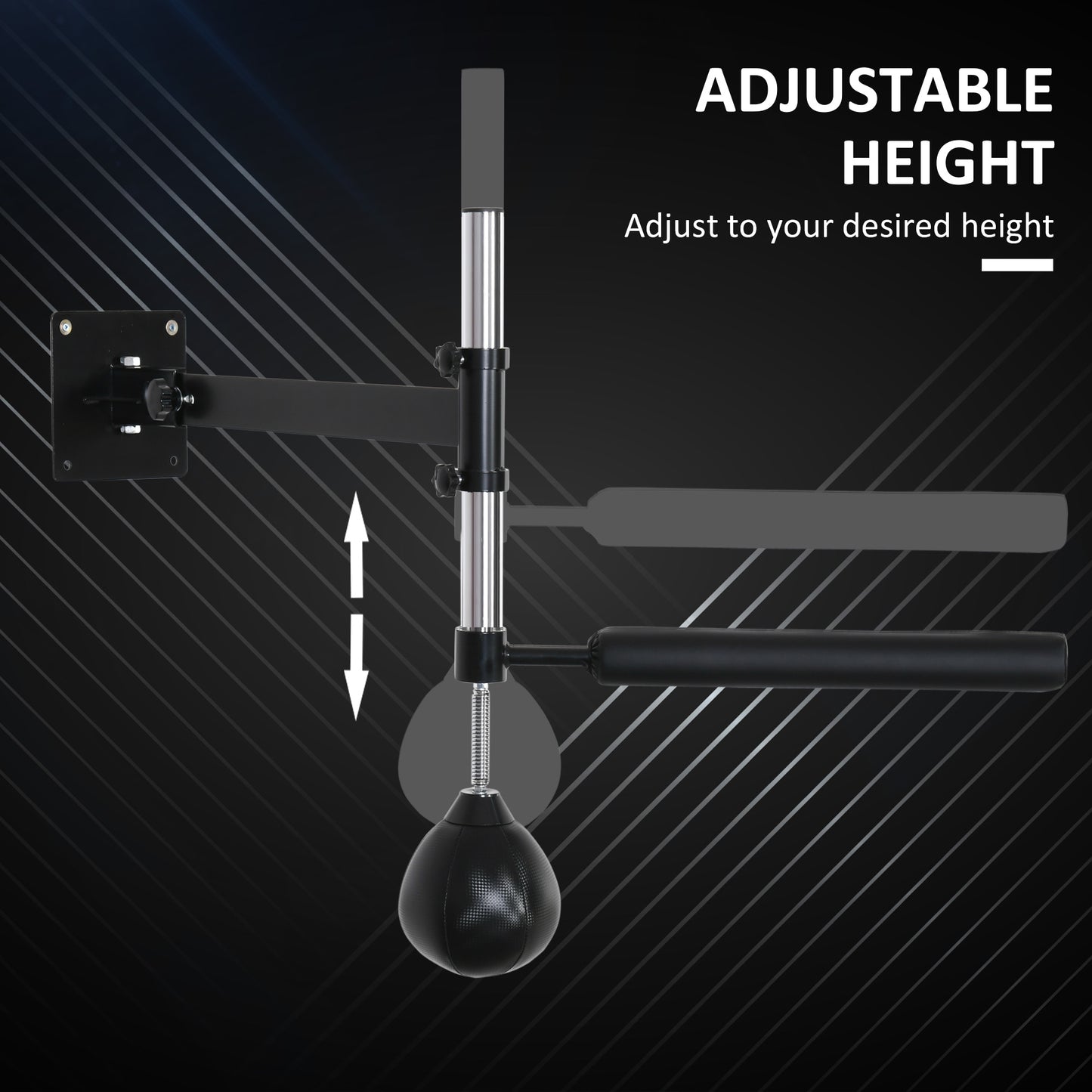 Height Adjustable Speed Bag for Boxing & MMA Training - 9" H x 7" Dia.