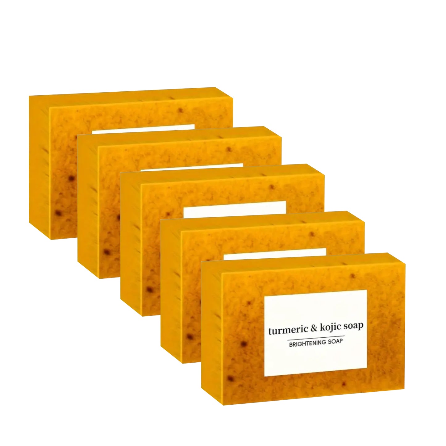 Turmeric Kojic Acid Brightening Soap Bar - 5 Pack for Even Skin Tone