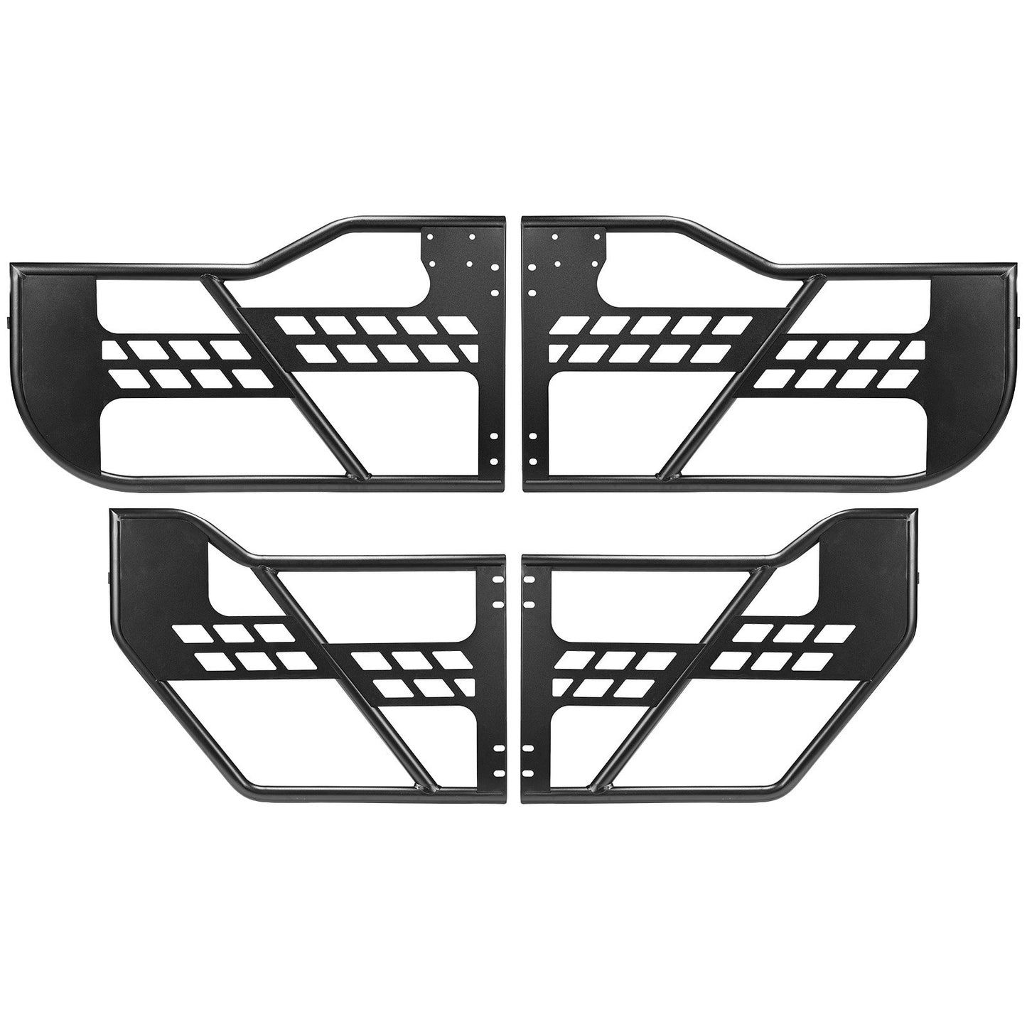 Off-Road Steel Tubular Half Doors for Jeep Wrangler JK JKU 2007-2018 - Front & Rear with DOT Mirrors