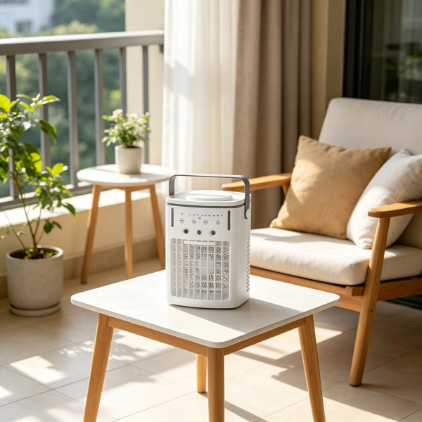 4-in-1 Portable Evaporative Air Cooler with Remote, 3-Speed & Timer
