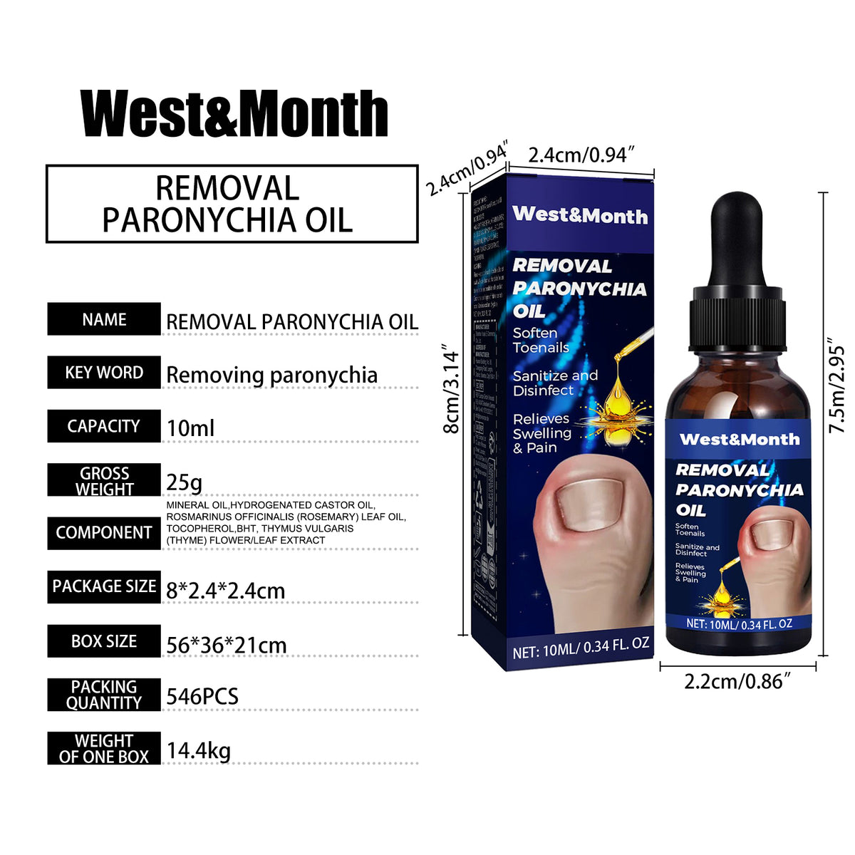 Nail Care Oil 10ml - Toenail & Cuticle Treatment