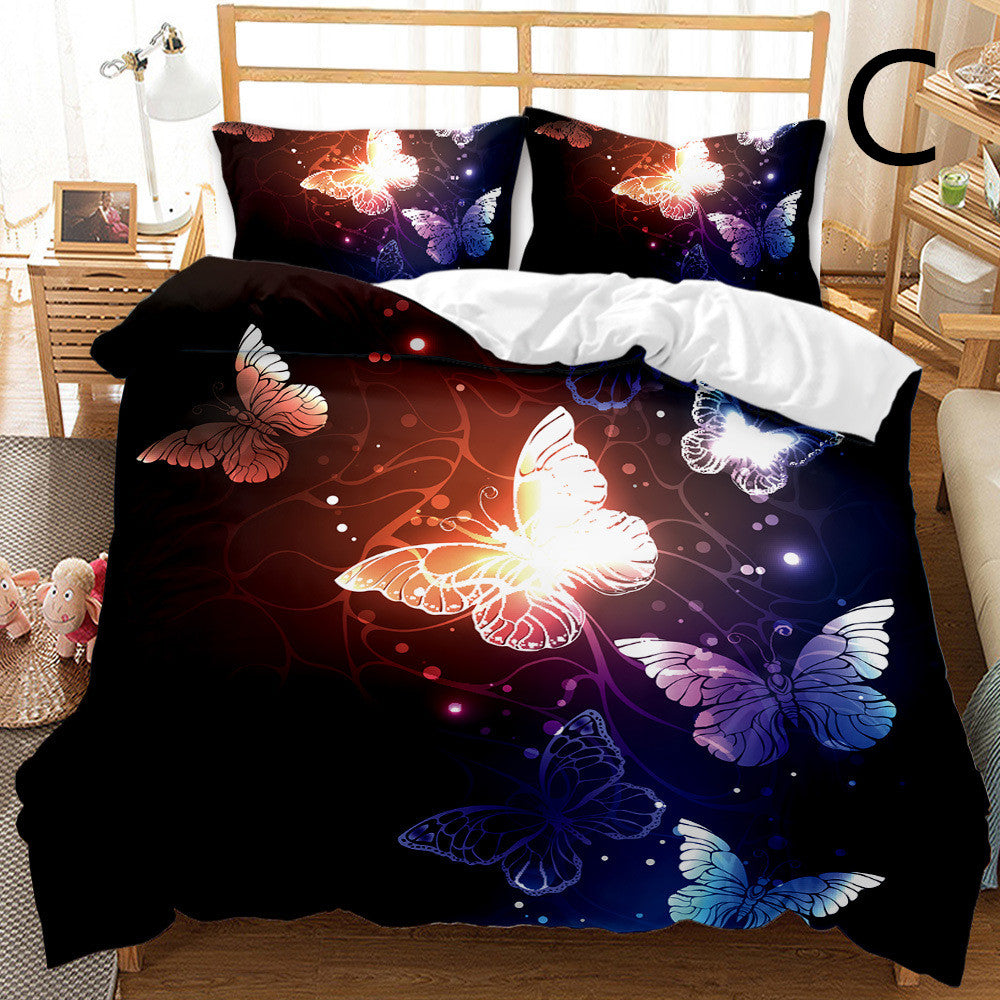 Butterfly Series Bedding Quilt Cover Set - Modern 3-Piece Bed Linen