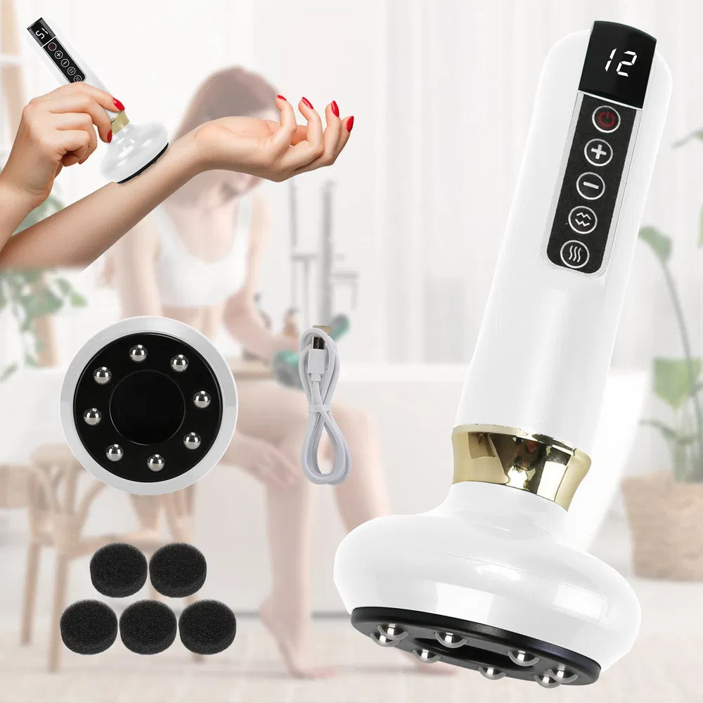 Cordless Anti-Cellulite Vacuum Massager with Heating & Suction Therapy