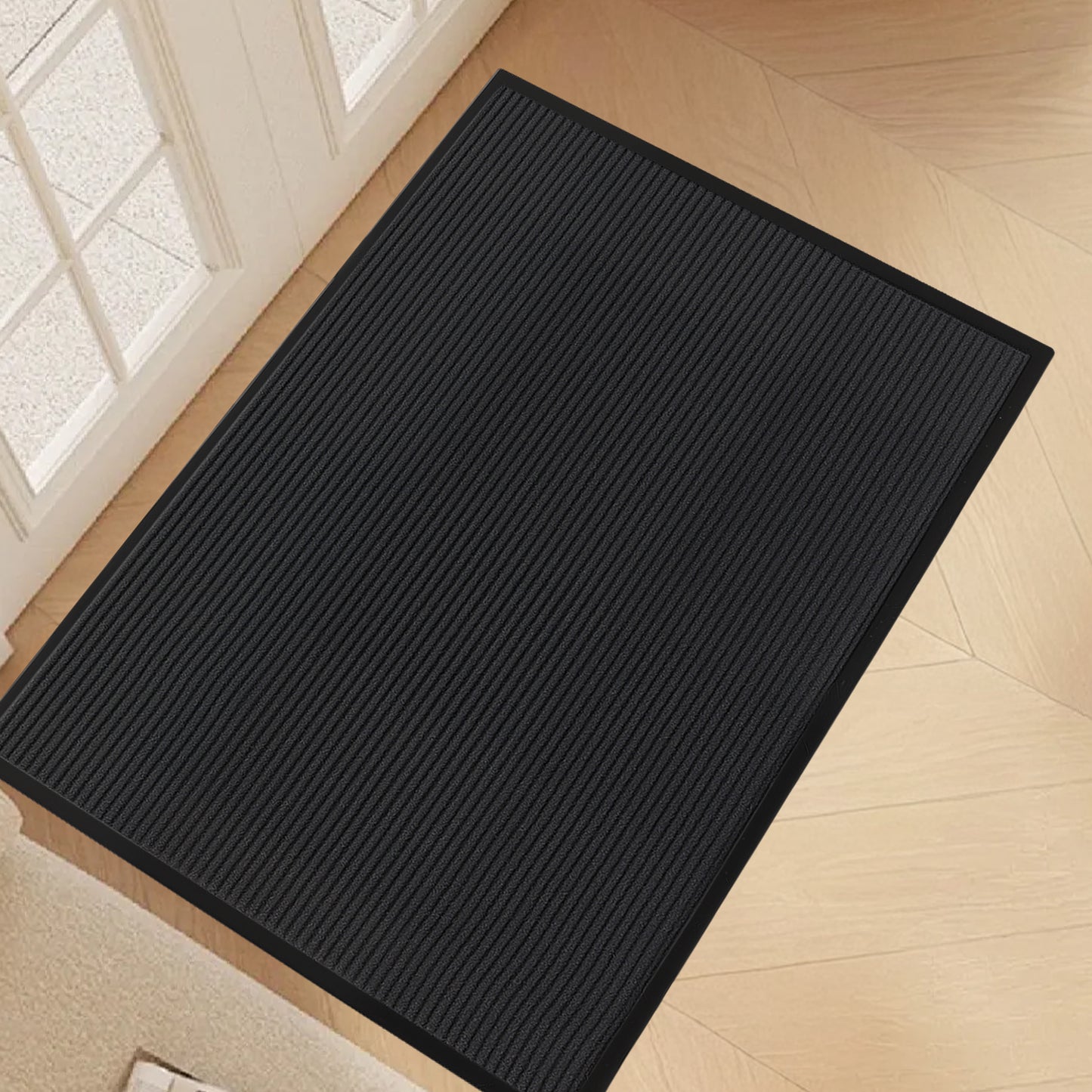 Heavy-Duty Dark Gray PVC Composite Entrance Mat - 90x120cm
