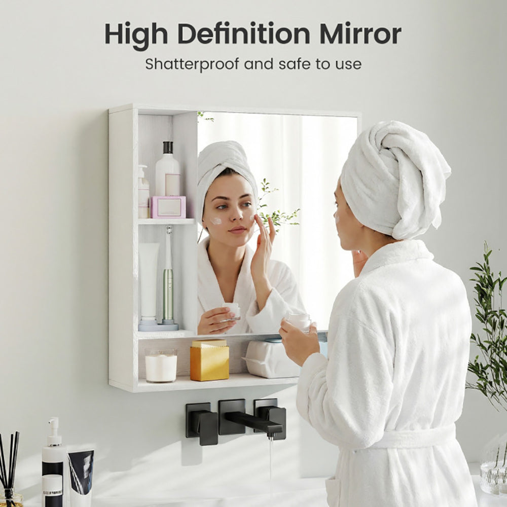 Wall Mounted Bathroom Cabinet With Mirror Single Door For The