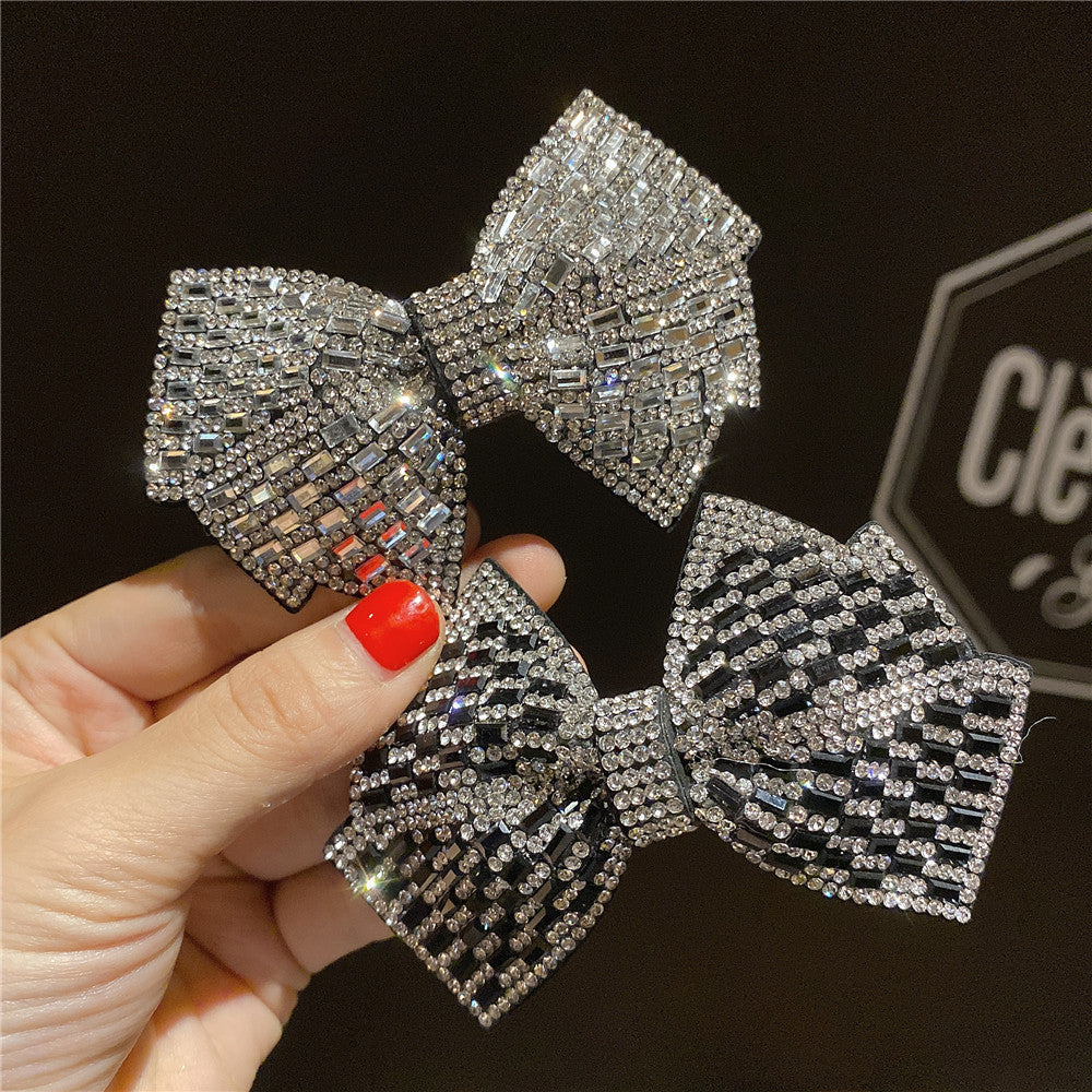 Rhinestone Shiny Bow Hairpin - Elegant Hair Accessory for Women