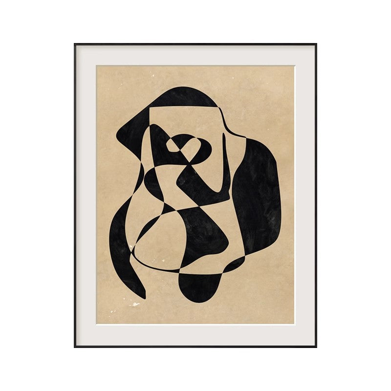 Nordic Light-Luxury Wall Art in Black and White Lines - Modern Minimalist Canvas Decor