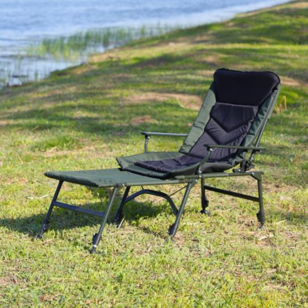 Portable Camping Lounge Chair with Detachable Footrest
