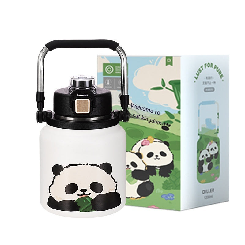 Insulated Panda Mug Stainless Steel Travel Water Cup Gift for Kids & Adults