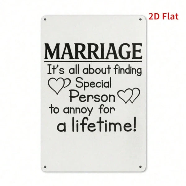 Metal Tin Sign Wall Decoration - 20 cm x 20 cm