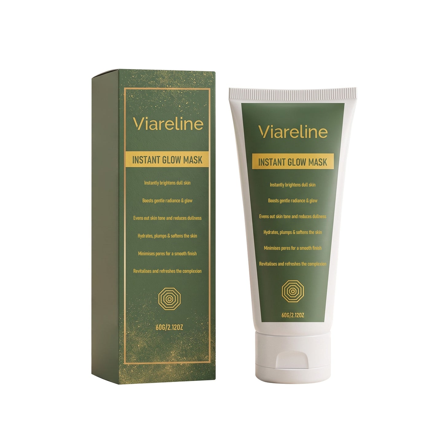 Instant Glow Face Mask 60G - Hydrating Skin Care Sheet for Brightening