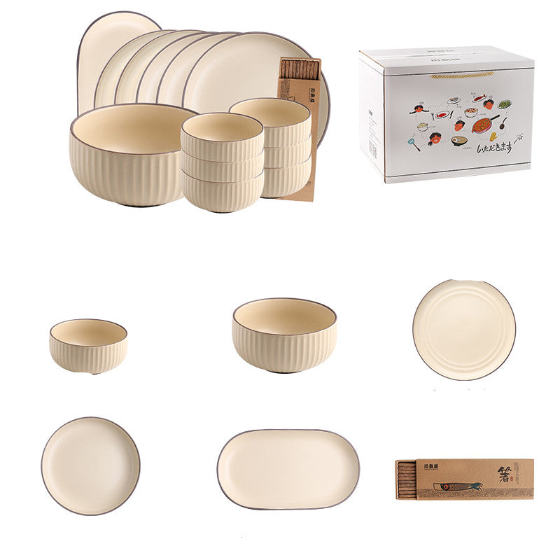 Porcelain Tableware Bowl and Dish Set - Nordic Style Kitchen Dinnerware