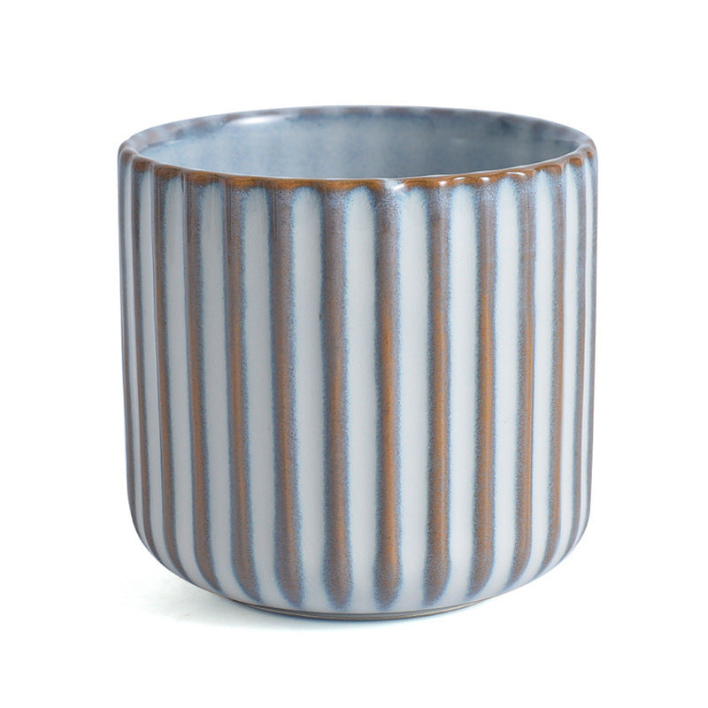 Ceramic Baked Pottery Cup Set for Home & Restaurant Use - Multiple Colors