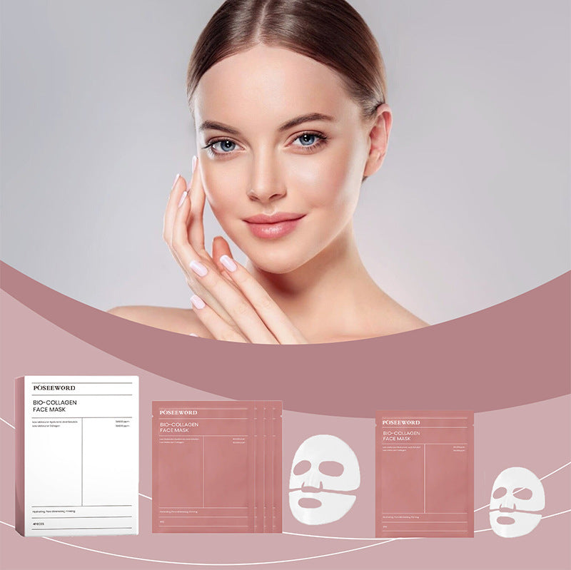 Collagen Facial Mask - Hydrating Skin Care Sheet with Hyaluronic Acid & Adenosine - 34ml