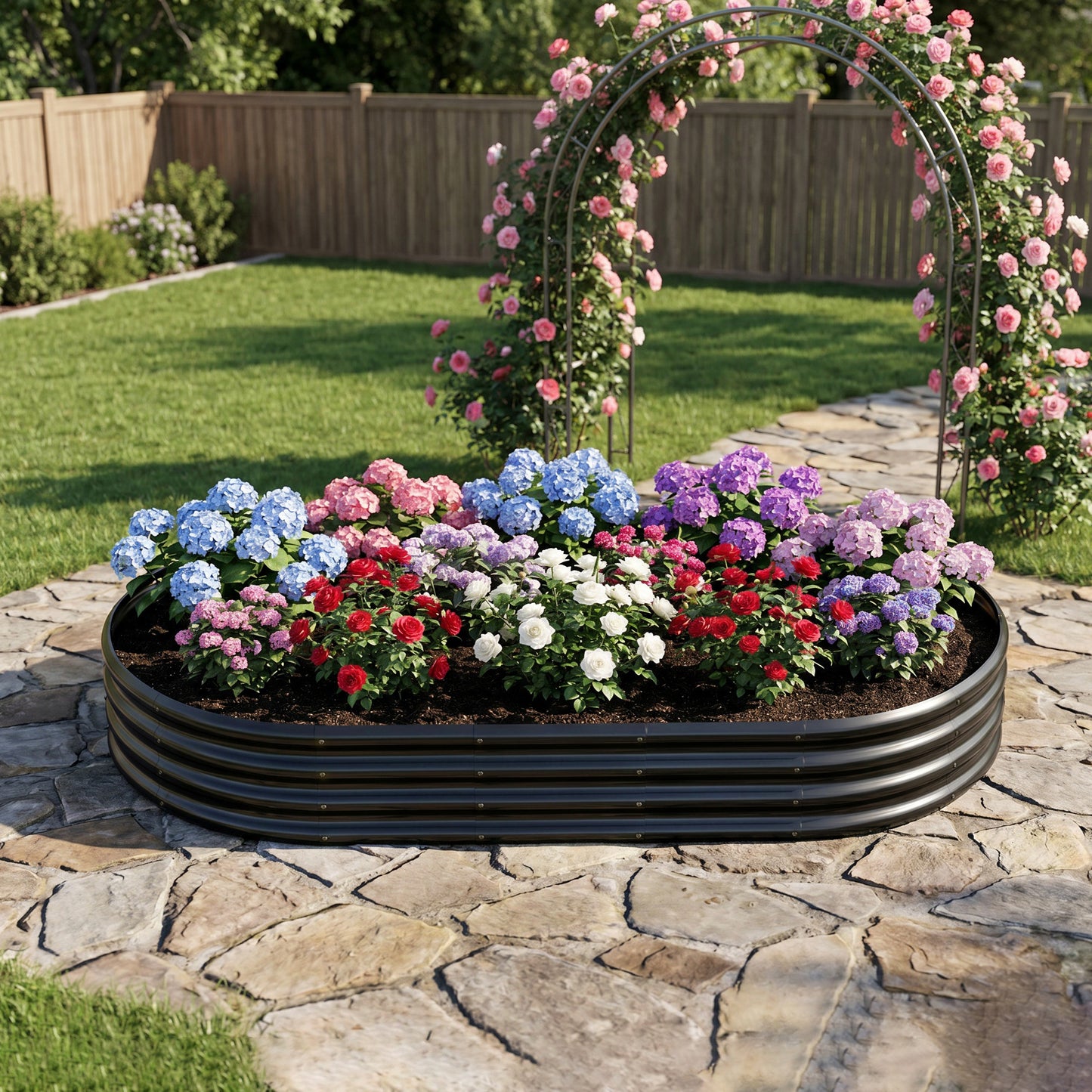 Galvanized Raised Garden Bed 6x3x1ft - Heavy Duty Metal Planter Box