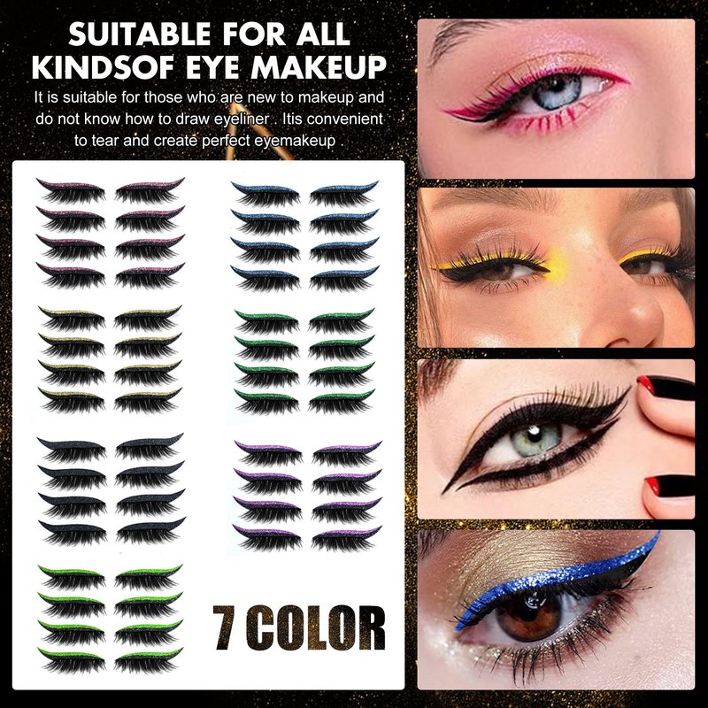 Eyelash and Eyeliner Sticker Set - Black Makeup Accessories