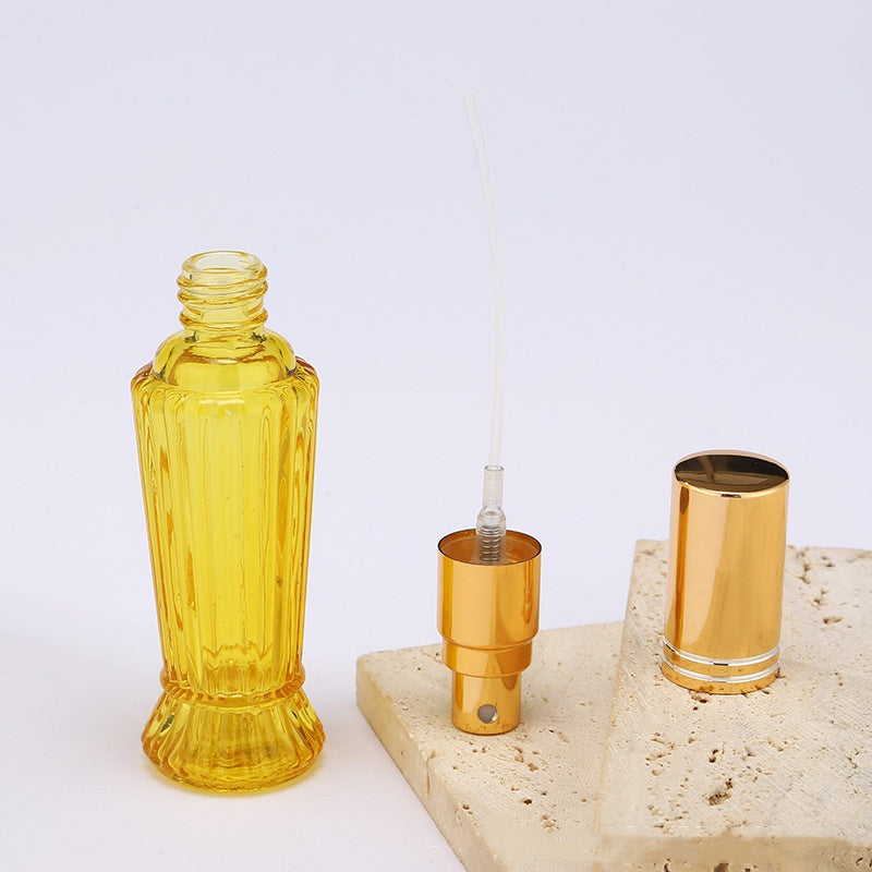 Decorative Glass Perfume Spray Bottles with Fire Extinguisher Design - 15ml Color Variants