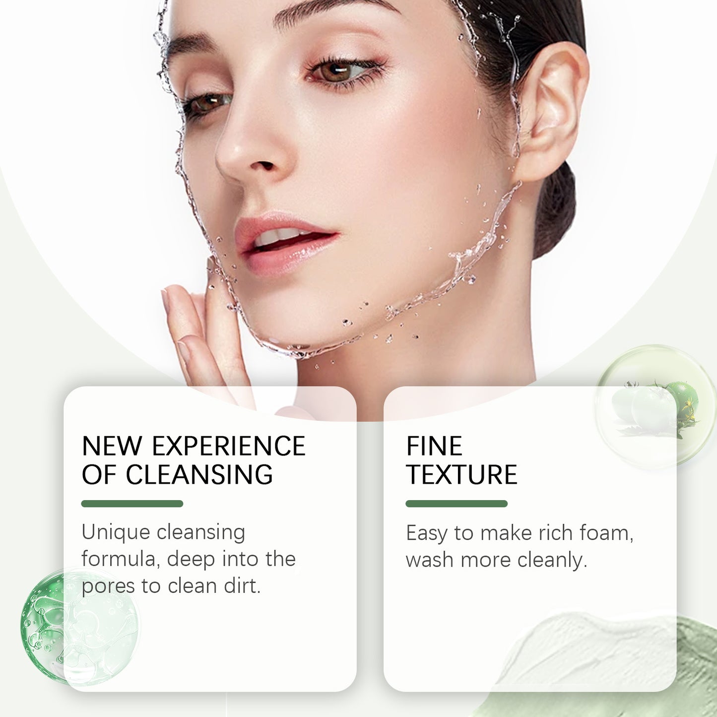 Green Tomato Pore-Clearing Facial Cleanser - Oil-Balancing & Brightening