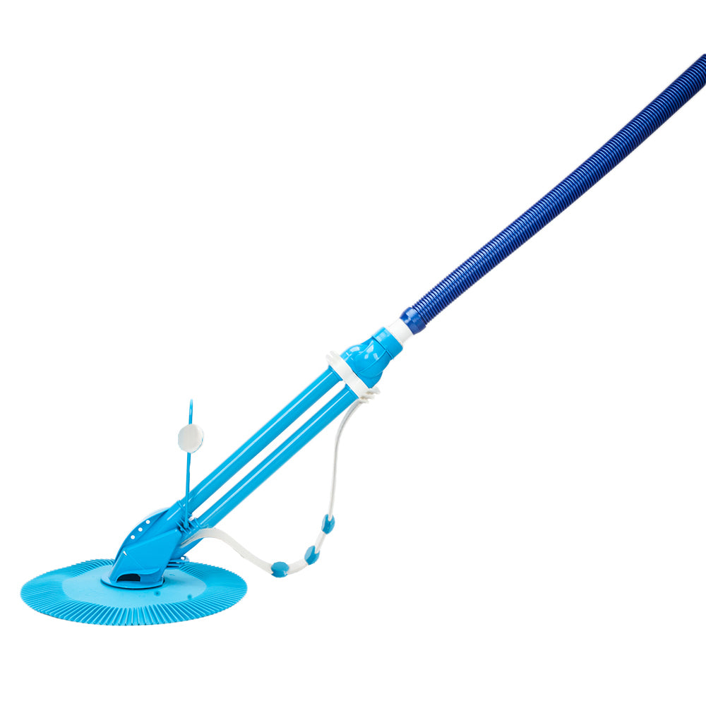 Automatic Pool Cleaner with 10 Hoses - Easy Install, Blue