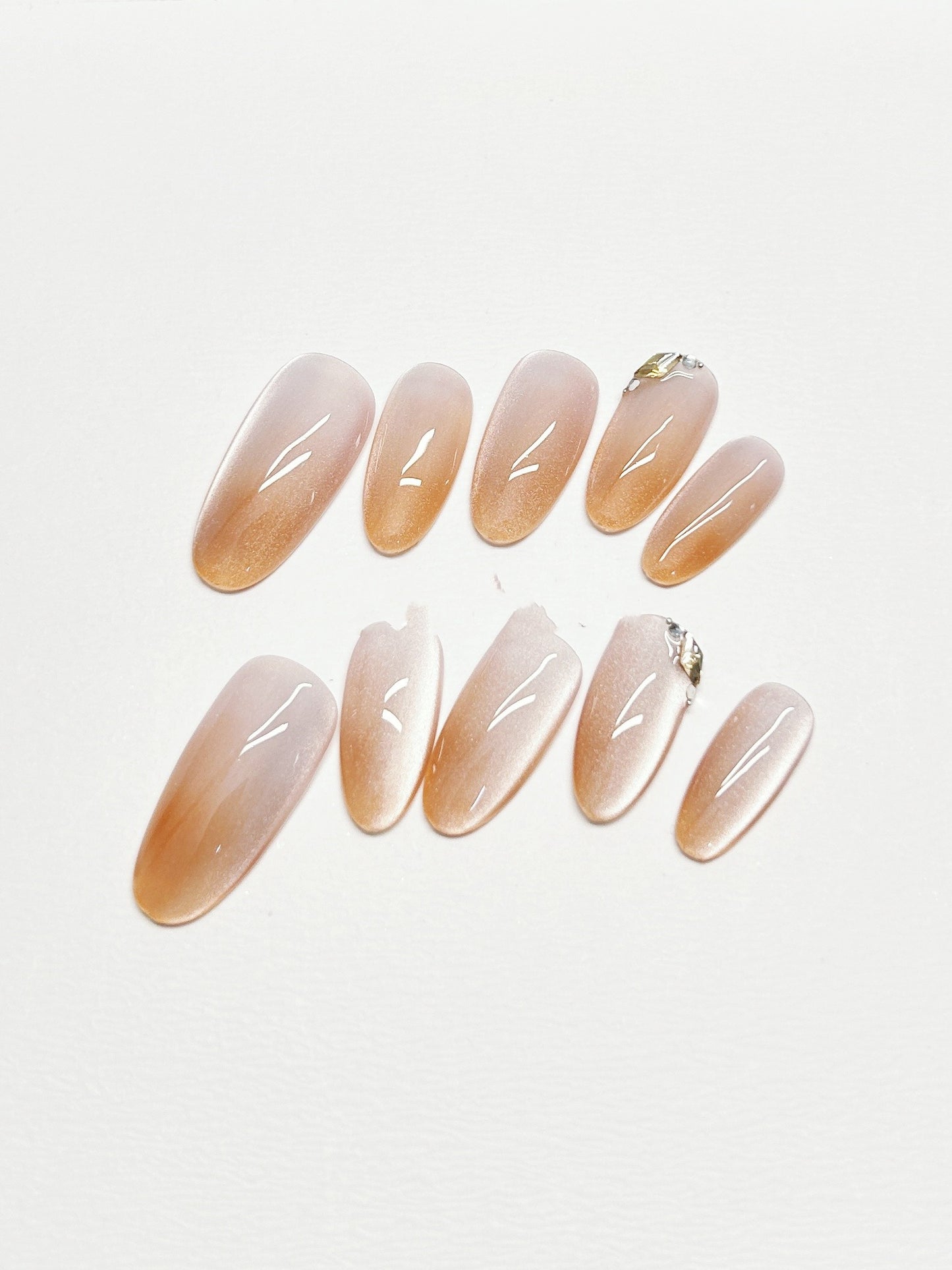 High-End White Temperament Nail Stickers - Nail Art & Decor