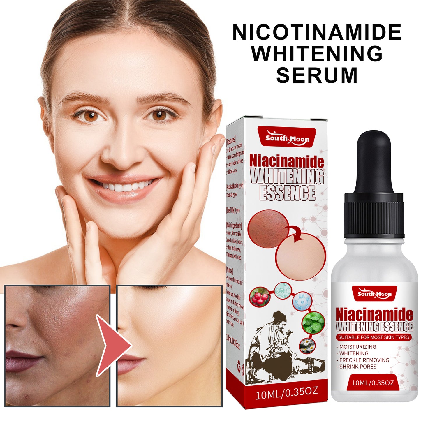 Nicotinamide Facial Essence Serum - Hydrating and Brightening Skin Care