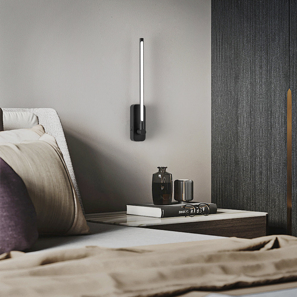 Rechargeable Remote Control Wall Light - 3CCT Dimmable Black Art Sconce