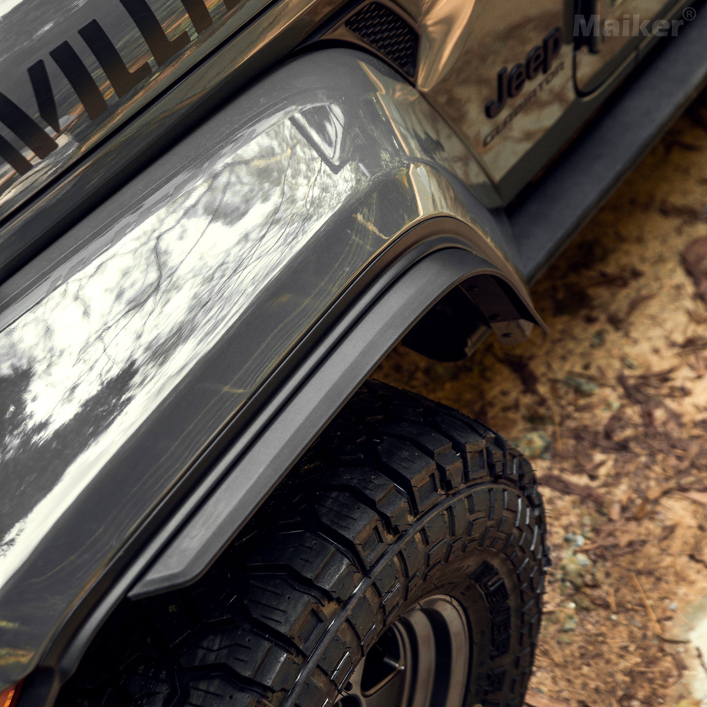 Front & Rear Fender Flares for 2018-2026 Jeep Wrangler JL & JLU - Black