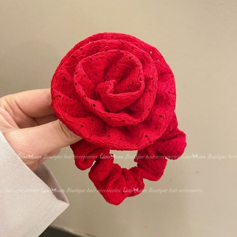 Summer Sweet Lace Scrunchie Hair Tie - Elegant Floral Hair Accessory