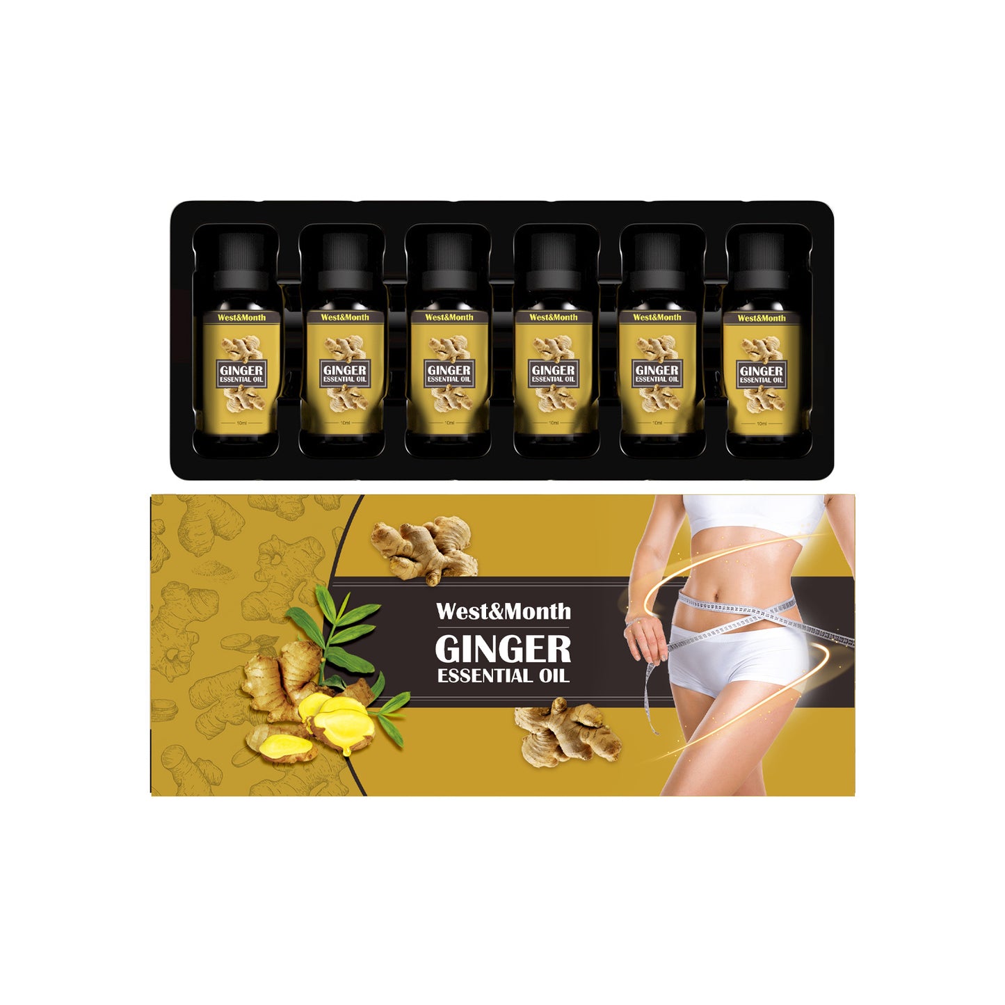 Ginger Body Shaping Essential Oil for Firming & Moisturizing - 10ml, 30ml, 6pcs Variants