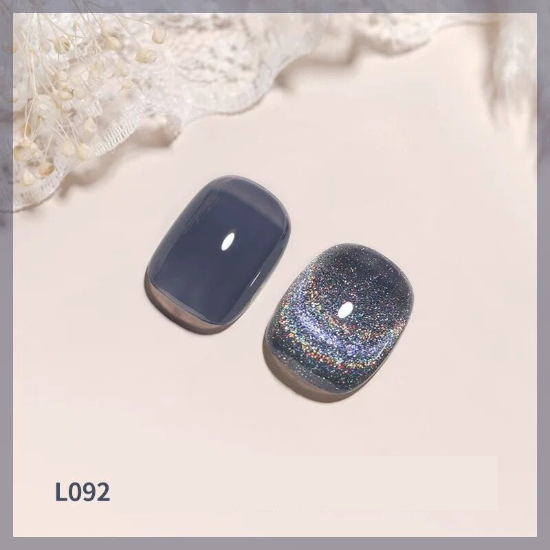 Colorful Laser Cat Eye Nail Polish Set - UV Gel & Acrylic Compatible