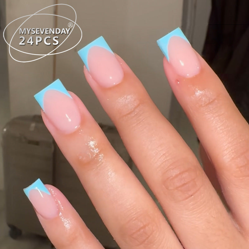 24-Piece Nail Art Sticker Kit with French & Star Designs for Nails