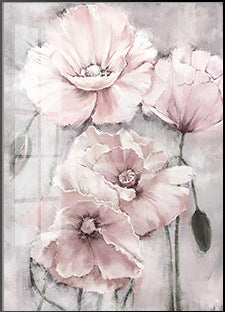 Flower Wall Art Poster Set Frameless Home Decor Living Room Bathroom