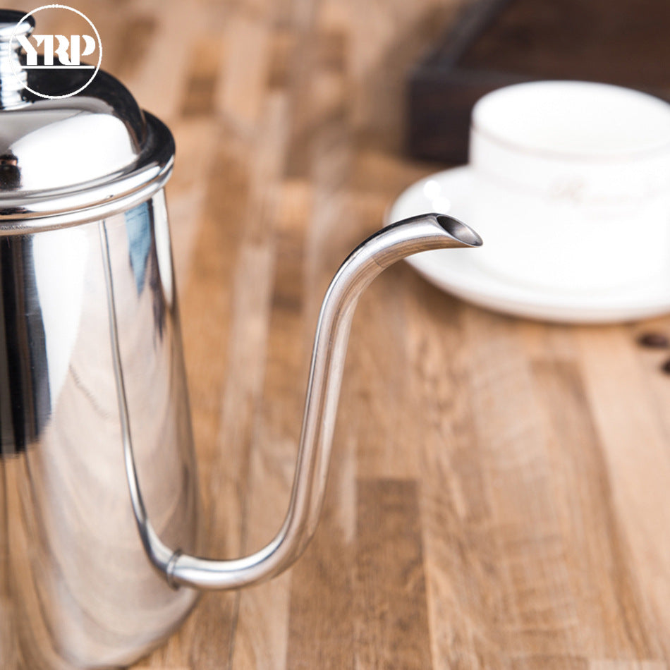 Stainless Steel Coffee Pouring Pot with Narrow Spout 650ml - Multiple Colors