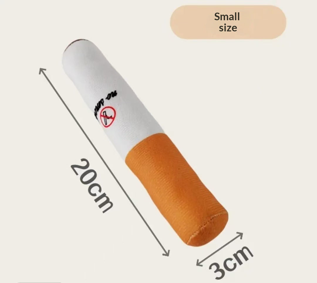 Plush Pet Toy Cigarette-Shaped Sounding Boredom Buster for Cats Dogs
