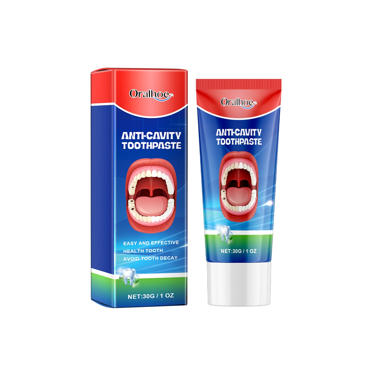 Anti Cavity Toothpaste 30g - Whitens, Repairs & Freshens Breath