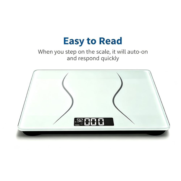 Slim White Personal Scale - High Precision, 180kg Capacity