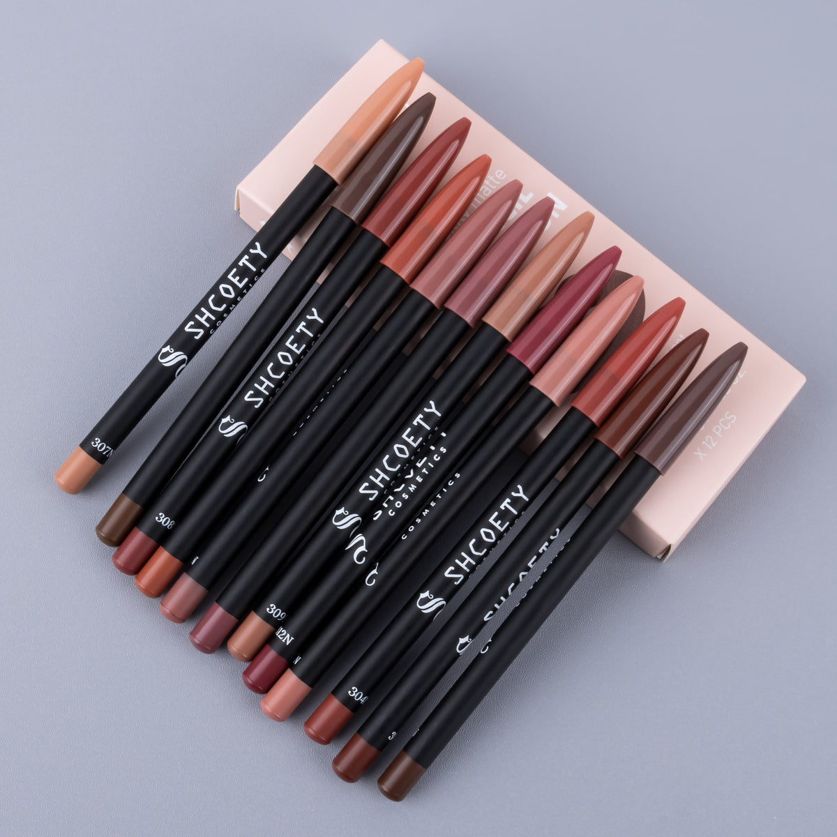 12 Color Matte Lipstick Set - Lip Liner & Lipstick Suit for Makeup