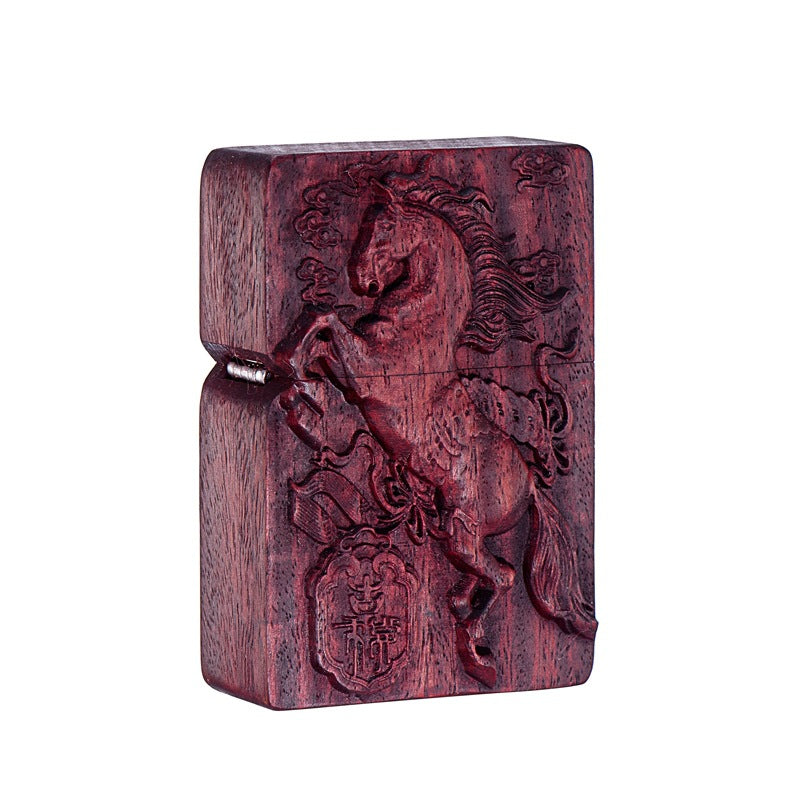 High-End Kerosene Lighter with Brocade Box Packaging - Multiple Colors