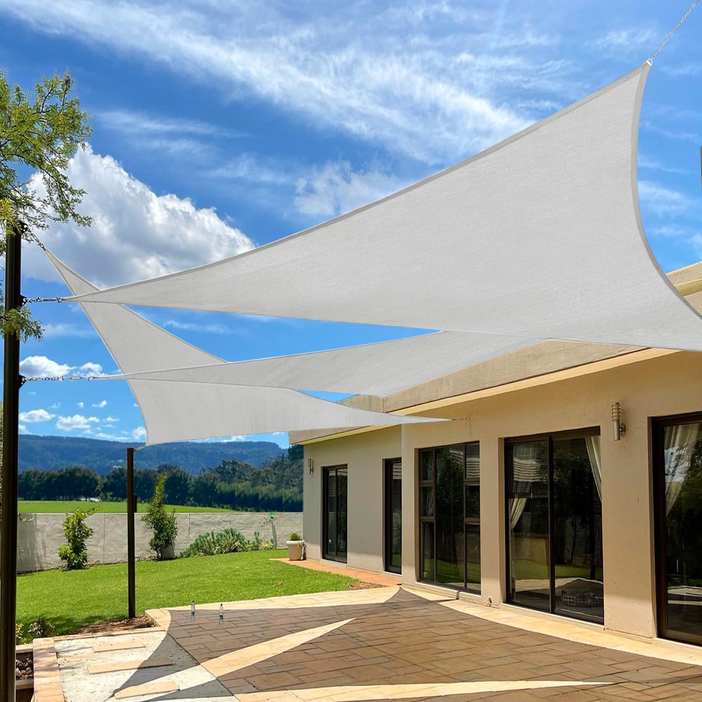 12x12ft Garden Sunshade Sail UV Block Waterproof Shade Cloth with Multiple Colors