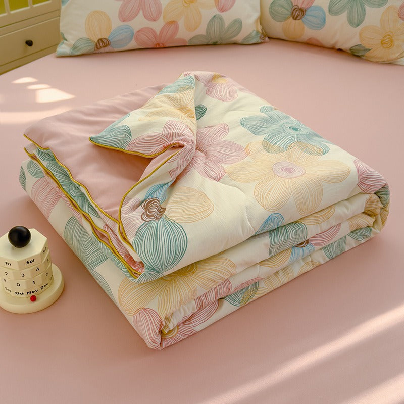 Cotton & Soybean Fiber Summer Quilt - Multiple Sizes & Patterns