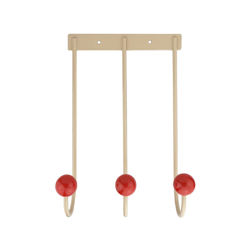 No-Drill Wall-Mounted Cabinet Door Hooks Multi-Hook Organizer