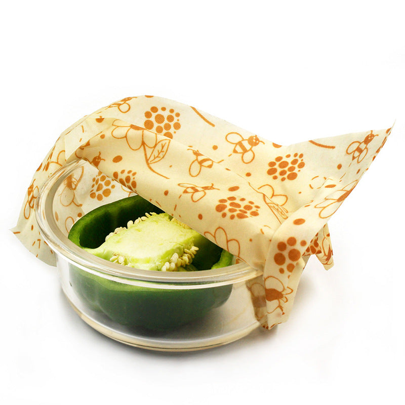Reusable Organic Cotton Beeswax Food Wraps - Eco-Friendly Kitchen Food Storage