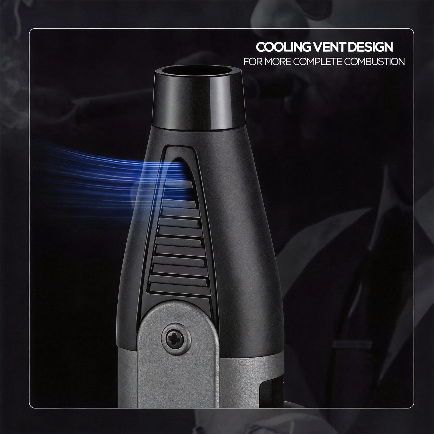 Windproof Torch Lighter with Safety Lock for Camping & BBQ