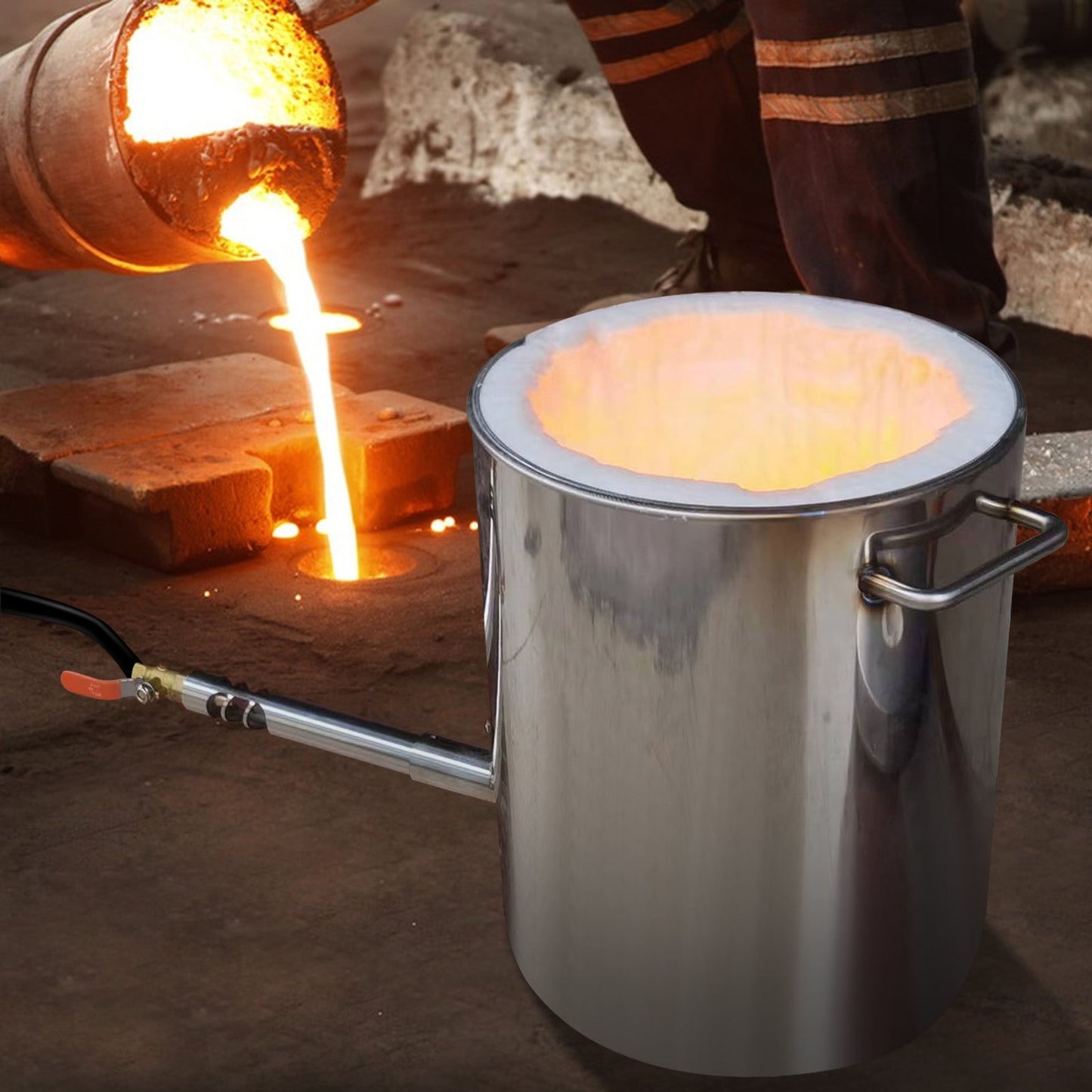 6KG Stainless Steel Propane Melting Furnace Kit