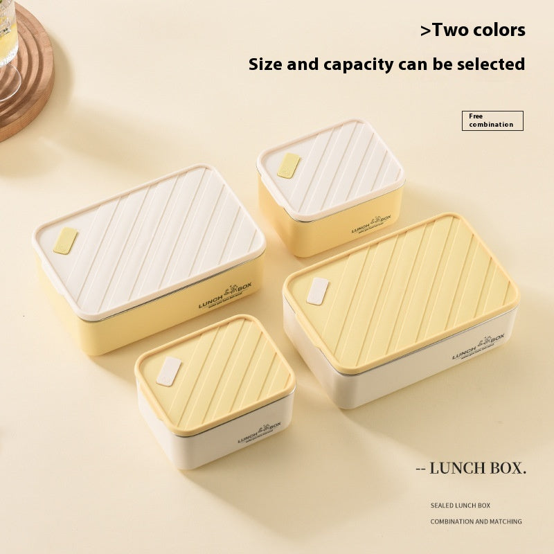 Stainless Steel Bento Lunch Box Set with Cover and Anti-Scald Feature