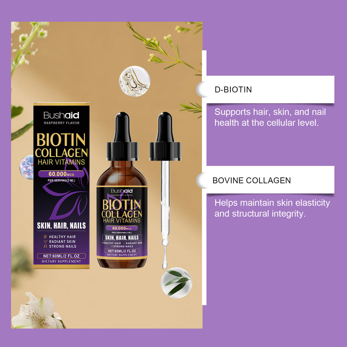 Biotin Collagen Hair Care Drops - 60ml