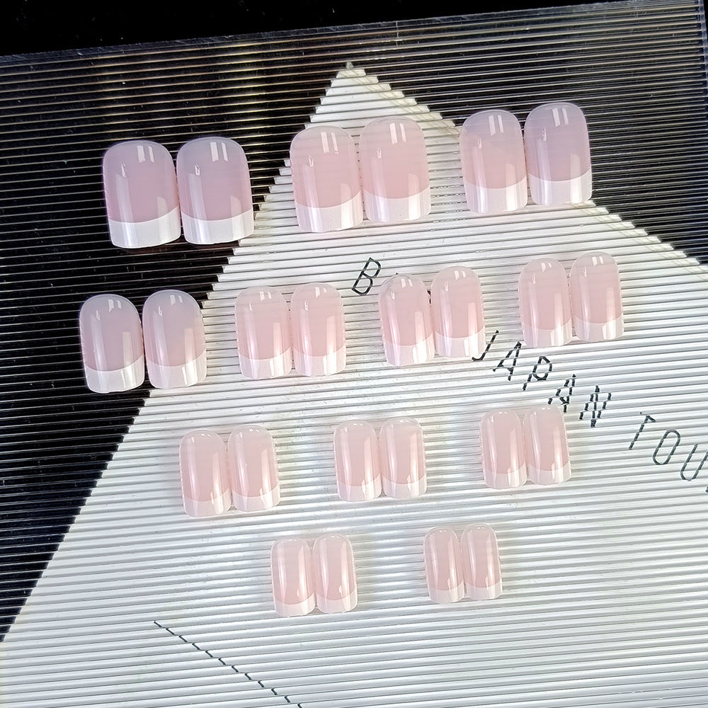 24-Piece Short Square Press-On Nail Tips with Glue and Nail File - Faux Nail Art Kit