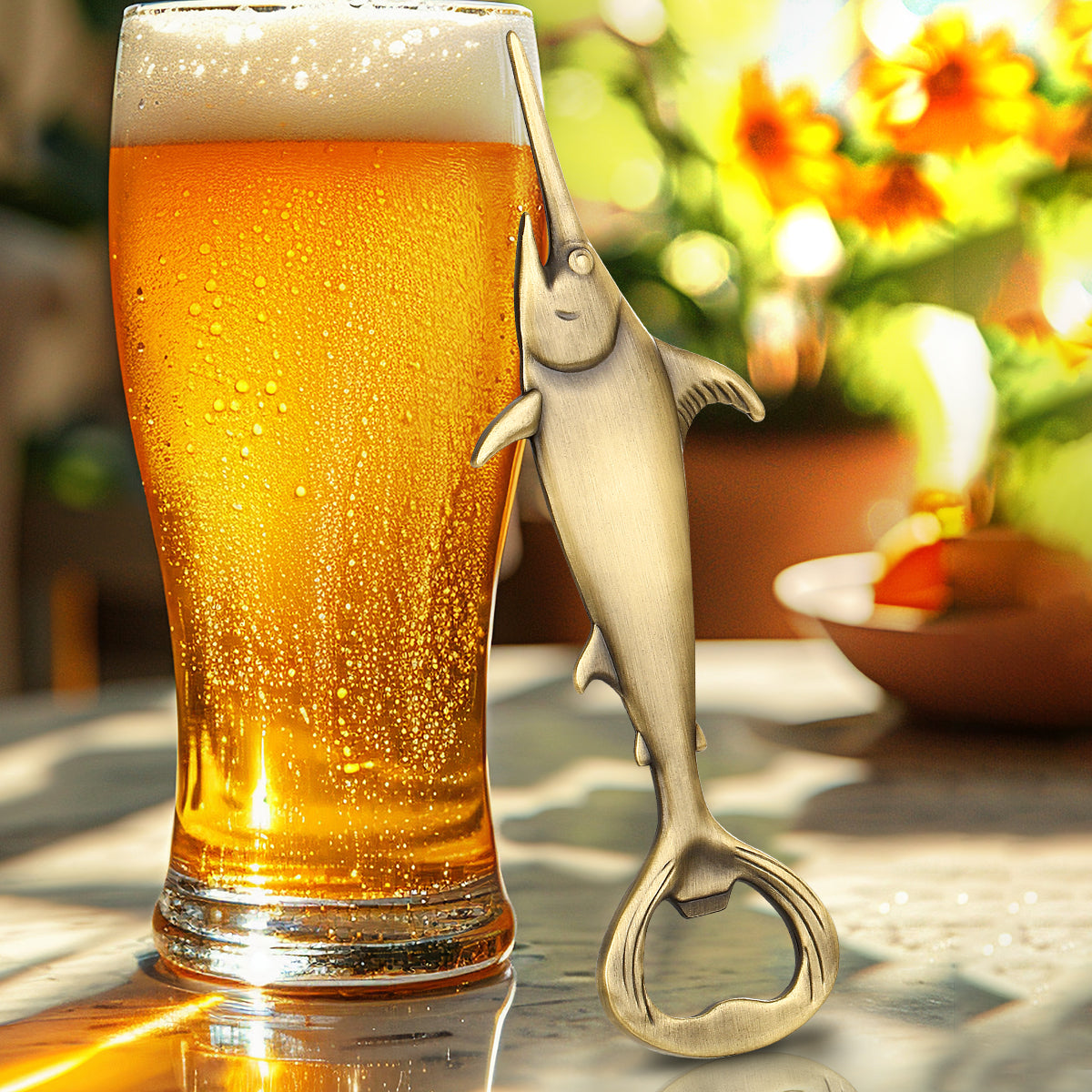 Swordfish Handle Metal Beer Bottle Opener - Retro Kitchen Tool
